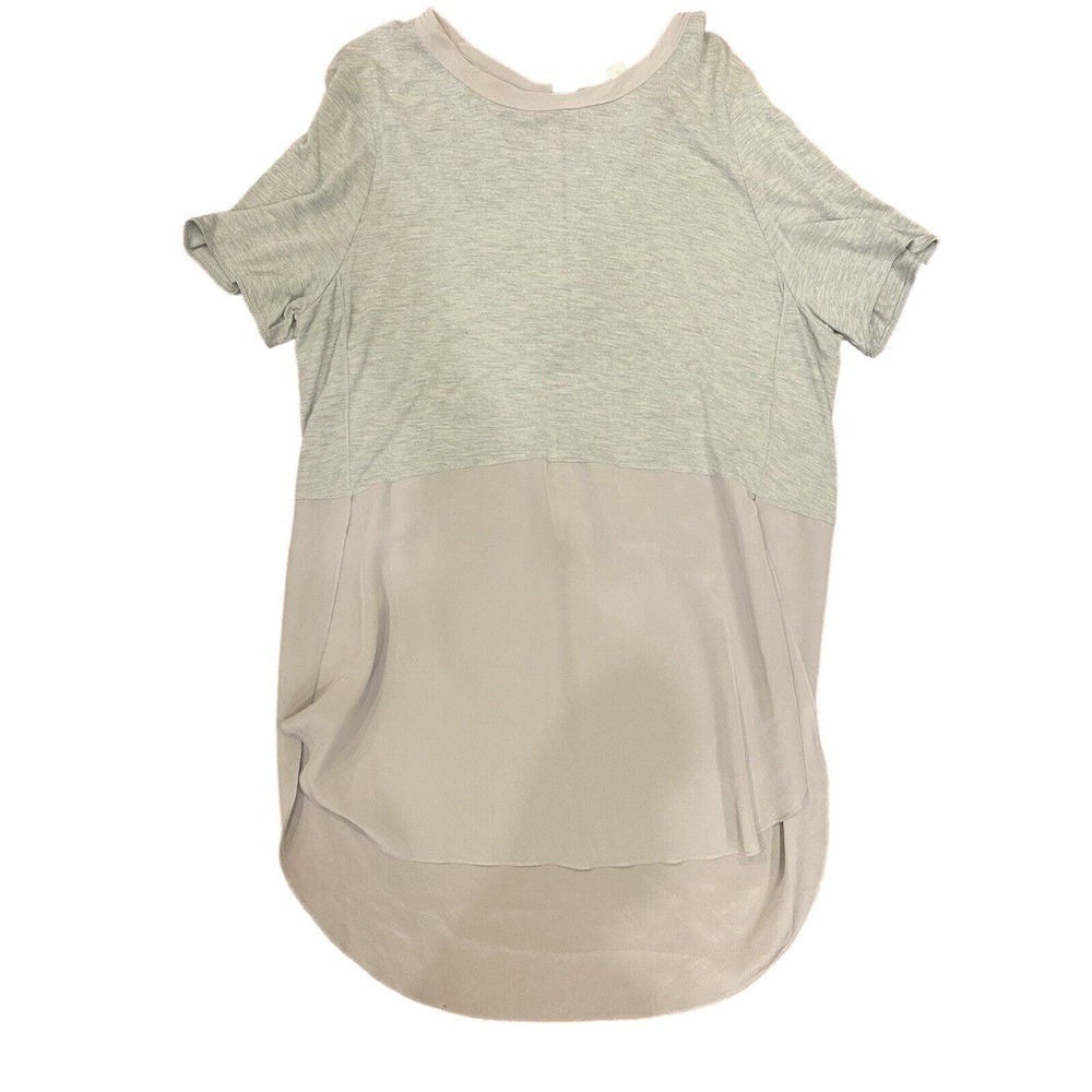 Wilfred with Silk Tunic Sage Green Silk and Rayon Luxury Blouse Business Casual